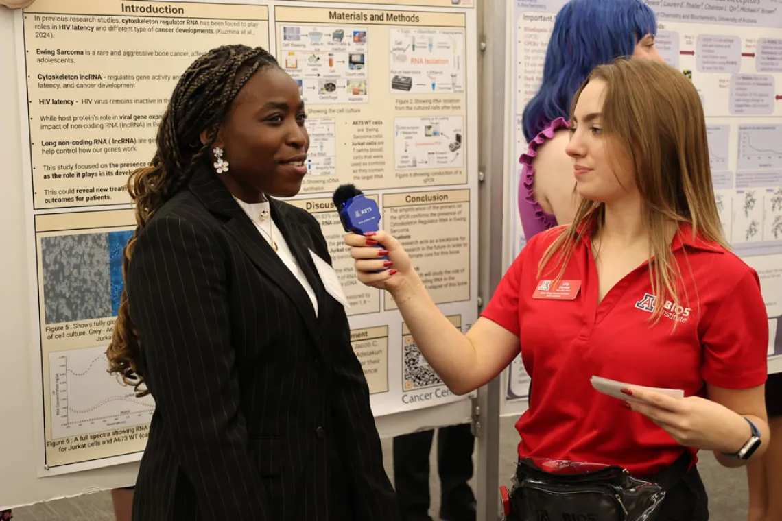Student is interviewed